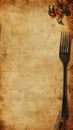 A Rustic Fork on a Weathered Background, A Vintage Culinary Scene