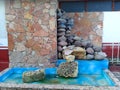 Rustic fountain in Ixtapan del Oro, magical town of the State of Mexico