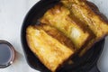 Rustic french toast breakfast comfort food Royalty Free Stock Photo