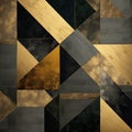 Rustic Futurism: A Bold Chiaroscuro Triangle Background With Metallic Finishes