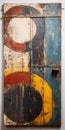 Rustic Futurism: A Vibrant Door Inspired By Isamu Noguchi And Dutch Maritime Paintings