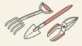 Rustic Garden Tools Collection for Outdoor Enthusiasts, vector design Generative AI Royalty Free Stock Photo