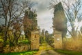 Rustic gate in the countryside