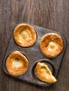 Rustic golden british yorkshire pudding