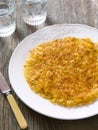 Rustic golden crispy swiss rosti Royalty Free Stock Photo