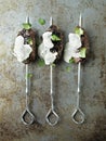 Rustic greek middle eastern lamb kofta Royalty Free Stock Photo