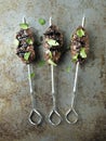 Rustic greek middle eastern lamb kofta Royalty Free Stock Photo