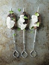 Rustic greek middle eastern lamb kofta Royalty Free Stock Photo