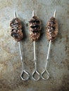 Rustic greek middle eastern lamb kofta Royalty Free Stock Photo