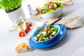 Rustic Greek salad with sheep`s cheese Royalty Free Stock Photo