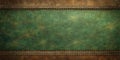 Rustic green and brown leather texture with decorative stitching ideal for backgrounds or design elements. Generative AI Royalty Free Stock Photo