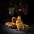 Rustic Grilled Chicken Dippers Royalty Free Stock Photo