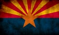 Rustic, Grunge Arizona State Flag Royalty Free Stock Photo