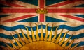 Rustic, Grunge British Columbia Flag