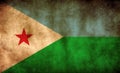 Rustic, Grunge Djibouti Flag