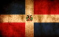 Rustic, Grunge Dominican Republic Flag