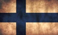 Rustic, Grunge Finland Flag
