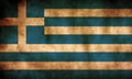 Rustic, Grunge Greece Flag Royalty Free Stock Photo