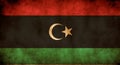 Rustic, Grunge Libya Flag