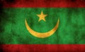 Rustic, Grunge Mauritania Flag