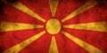 Rustic, Grunge North Macedonia Flag Royalty Free Stock Photo