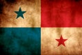 Rustic, Grunge Panama Flag