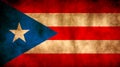 Rustic, Grunge Puerto Rico Flag