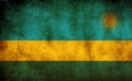Rustic, Grunge Rwanda Flag