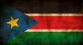 Rustic, Grunge South Sudan Flag