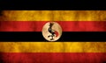 Rustic, Grunge Uganda Flag