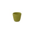 Rustic handmade green clay cup isolated over white background Royalty Free Stock Photo