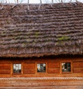 Rustic Haven: Detailed Shot of an Aged Hut in Ukrainian Mountains Royalty Free Stock Photo