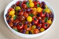 Rustic Heirloom Cherry Tomato Salad with Basil and Olives