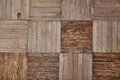 Rustic Herringbone Parquet Wood Texture in Natural Browns