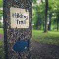 Rustic Hiking Trail Sign Royalty Free Stock Photo