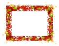 Rustic Holly Leaves Christmas Frame Royalty Free Stock Photo