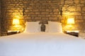 Rustic hotel bedroom Royalty Free Stock Photo