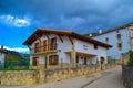 Rustic house in Baquedano, a small town in Navarre, Spain. Road