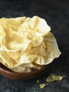 Rustic indian papadum crisp Royalty Free Stock Photo