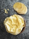 Rustic indian papadum crisp