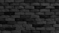 Rustic Industrial Brick Wall Texture Background Featuring Dark Black and Grey Weathered Masonry Pattern for Interior Design. Royalty Free Stock Photo