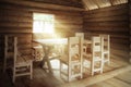 Rustic interior wooden house Royalty Free Stock Photo