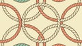Rustic Intertwined Rope Seamless Pattern Design, vector design Generative AI Royalty Free Stock Photo
