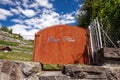 Rustic iron garden gate to the terraced vineyards of lavaux in saint-saphorin, switzerland