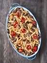Rustic italian baked penne pasta Royalty Free Stock Photo