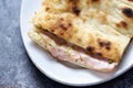 rustic italian bologna sandwich Royalty Free Stock Photo