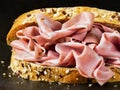 Rustic italian mortadella sandwich