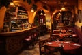 Rustic Italian restaurant interior. Generate Ai