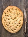 Rustic italian rosemary herb foccacia bread