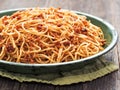 Rustic italian sicilian pesto spaghetti